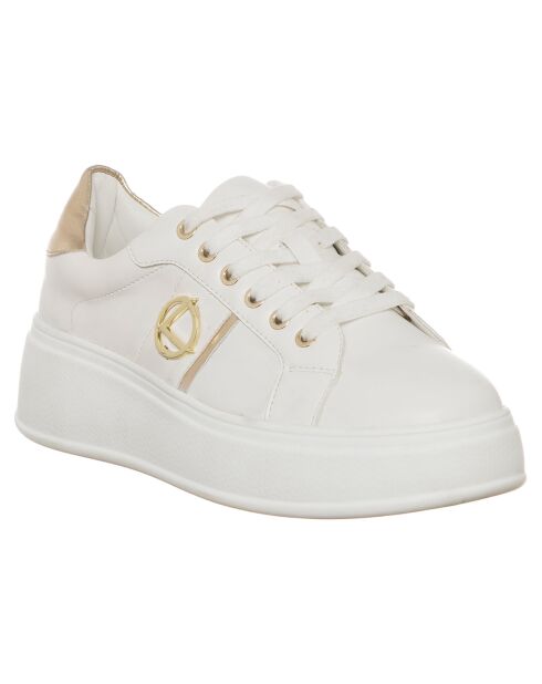 Justine wit/gouden sneakers