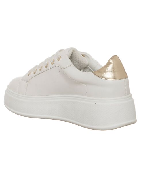 Justine wit/gouden sneakers