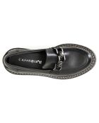 Zwarte loafers van marineleer