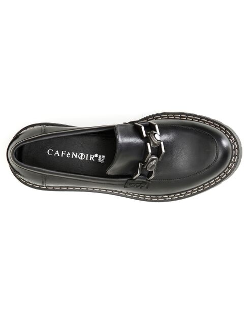 Zwarte loafers van marineleer