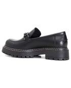 Zwarte loafers van marineleer