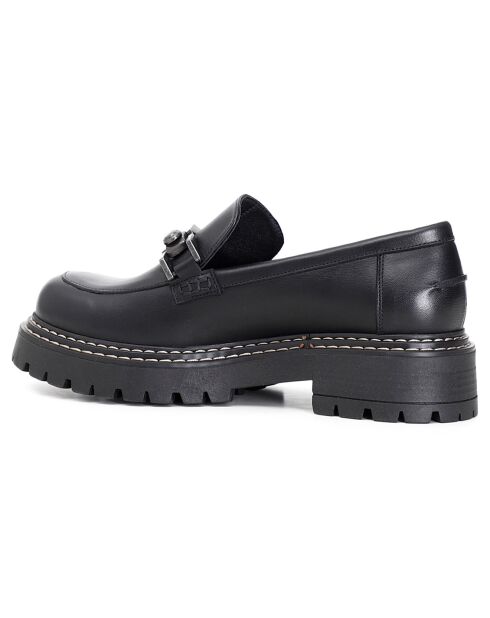 Zwarte loafers van marineleer
