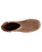 Boots en Velours de cuir Sofia camel