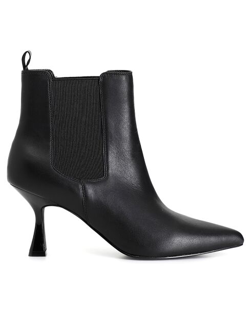 Bottines en Cuir Thaïs noires