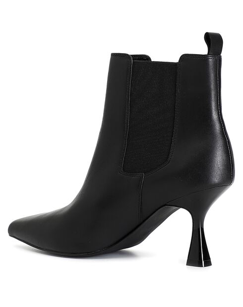 Bottines en Cuir Thaïs noires