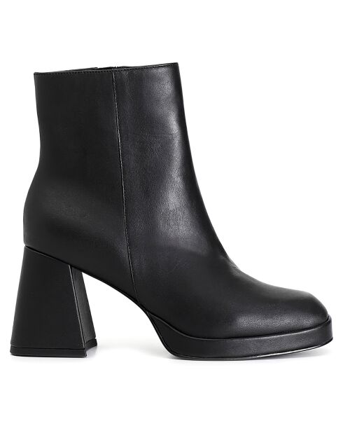 Botines de piel negros Léna
