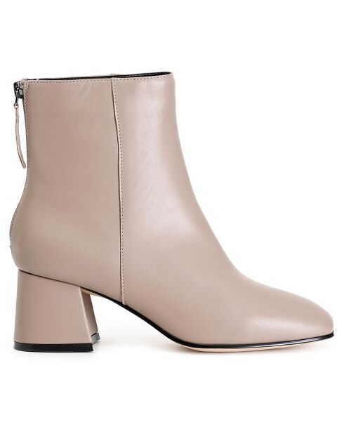 Mia taupe leren laarzen