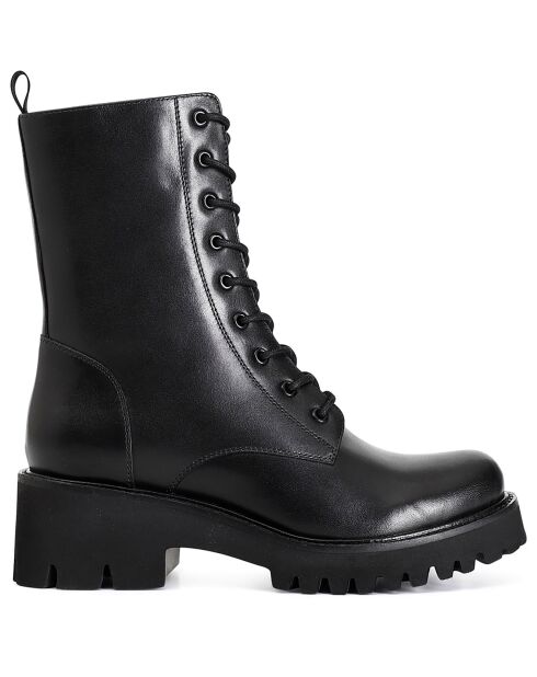 Boots en Cuir Romane noires