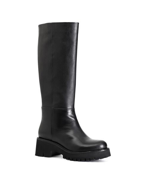 Bottes en Cuir Constance noires