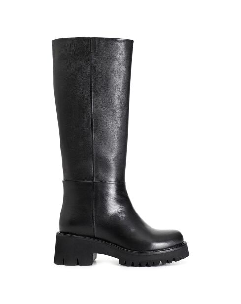 Bottes en Cuir Constance noires