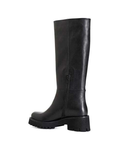 Bottes en Cuir Constance noires