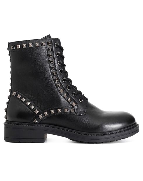 Boots en Cuir Emy noires