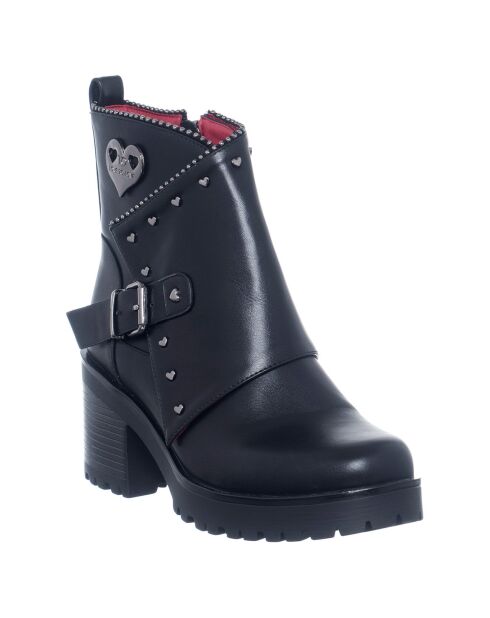 Bottines Juliette noires - Talon 7 cm