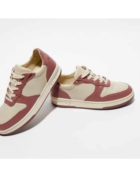 Baskets en Cuir Malone beige/rose