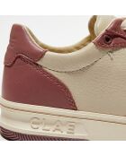 Baskets en Cuir Malone beige/rose