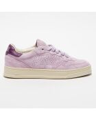 Baskets en Velours de Cuir Bali violettes