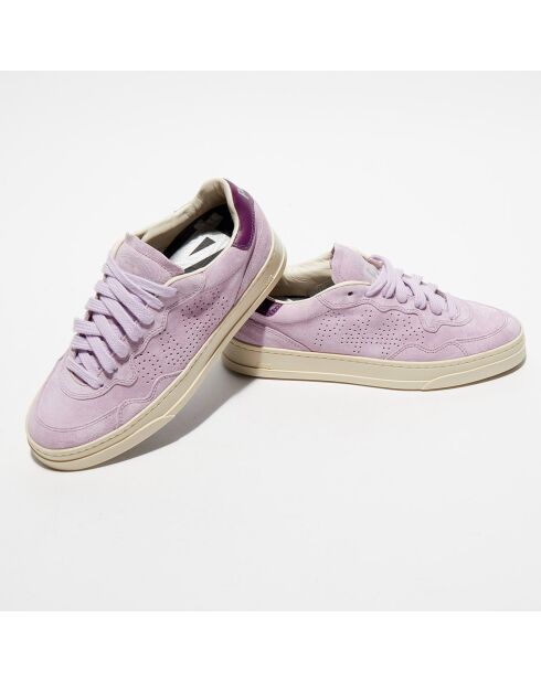 Baskets en Velours de Cuir Bali violettes