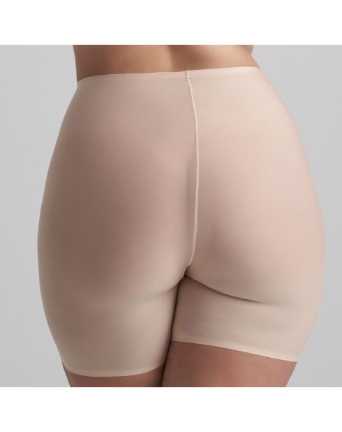 Pantaloncini beige elasticizzati a vita media