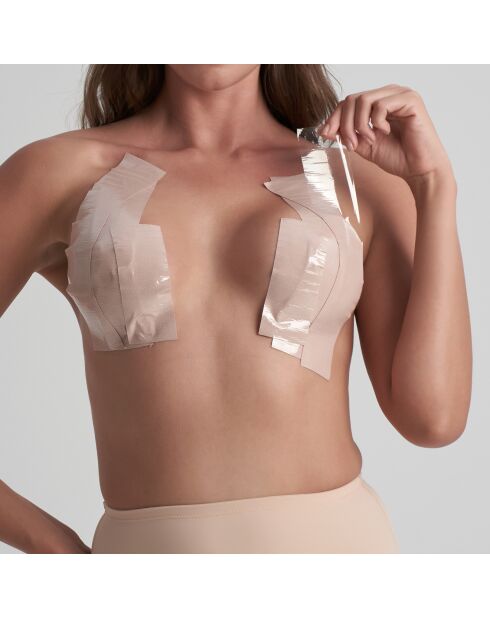 Nastro biadesivo per seni beige - 5 cm