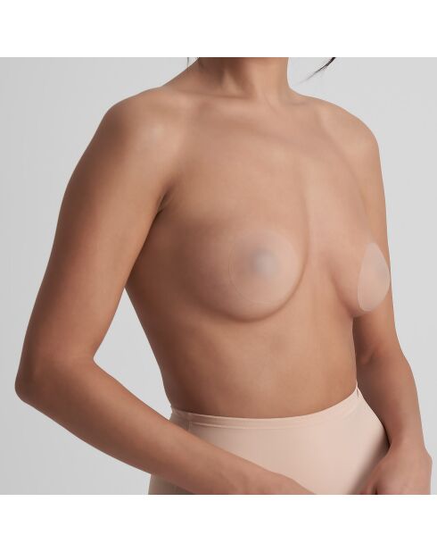 Beigefarbene, nicht klebende Brustwarzenabdeckungen