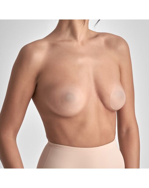 Beigefarbene, nicht klebende Brustwarzenabdeckungen