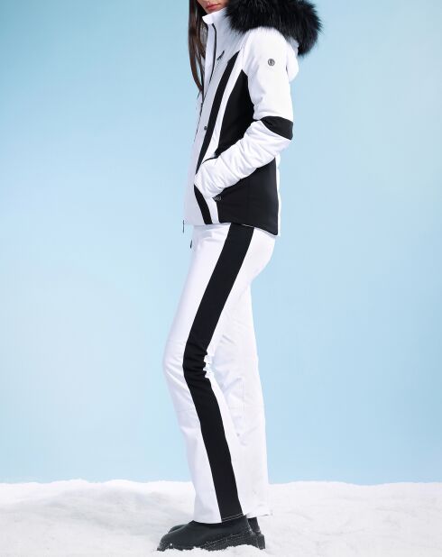 Veste de ski Stretch blanc/noir