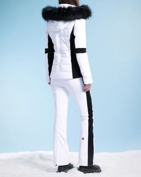 Veste de ski Stretch blanc/noir