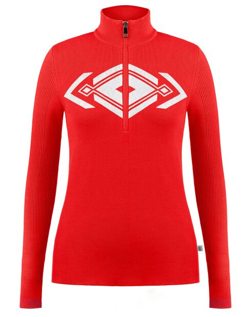 Première couche Maille Stretch rouge