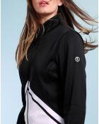 Gilet Interlock Fleece noir/blanc