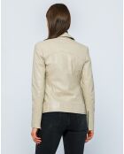 Veste en Cuir Paola beige