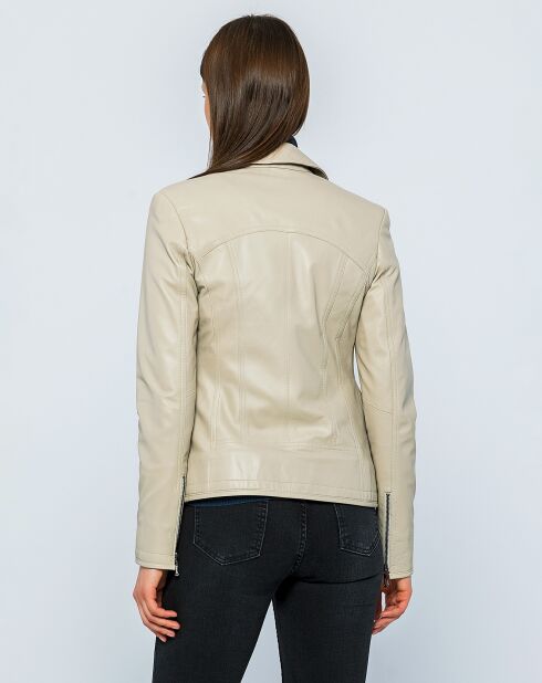 Veste en Cuir Paola beige