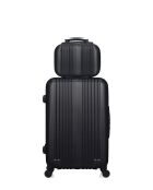 Lipari 65 cm middelgrote reiskoffer met zwarte kaptafel