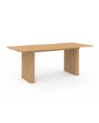 Table repas extensible Albane 160-200cm bois pieds effet tasseaux