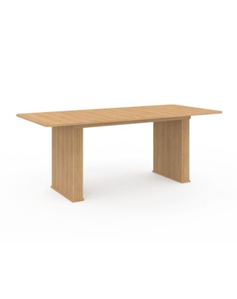 Table repas extensible Albane 160-200cm bois pieds effet tasseaux