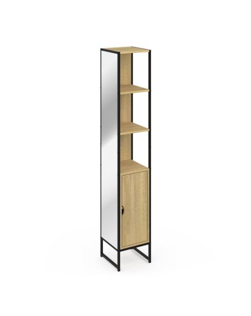 Colonne de salle de bain Memphis 1 porte avec miroir 170cm