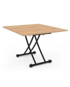 Table repas 2 en 1 Tribeca hauteur ajustable bois et noir