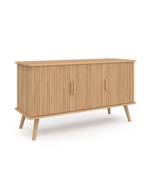 Buffet Albane 3 portes effet lattes L110cm