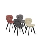 4 Chaises Daisy en velours multicolores