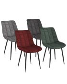 6 Chaises Melinda en velours multicolores