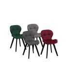 4 Chaises Daisy en velours multicolores