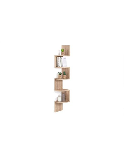 Etagère murale d'angle avec niches 120cm