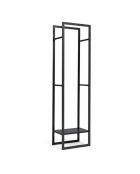 Range bûches vertical avec étagère et accessoires 170cm