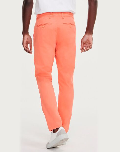 Pantalon droit abricot