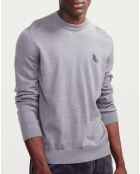 Pull 100% Laine Aiw22Mkni002 heather grey