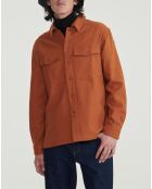 Surchemise 100% Coton Bio à carreaux moka