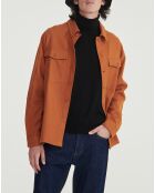 Surchemise 100% Coton Bio à carreaux moka