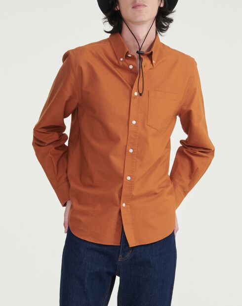 Chemise oxford 100% Coton Bio moka