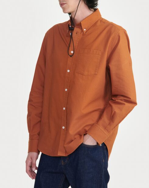 Chemise oxford 100% Coton Bio moka