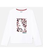T-Shirt à motif  blanc