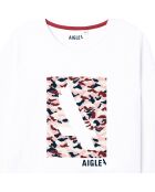 T-Shirt à motif  blanc